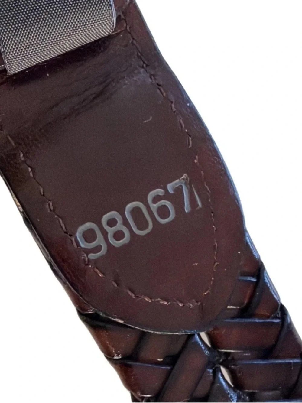 Vintage Brighton 98067 Brown Braided Leather Belt Sz 36 Solid Brass Buckle Nice
